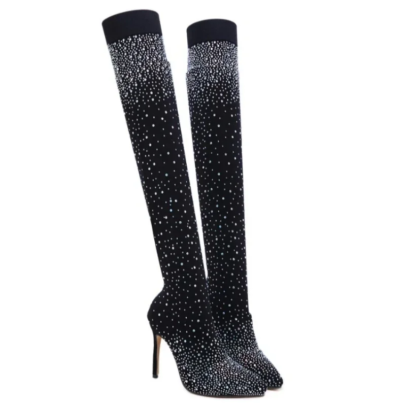 Sock Boot Women - Sexy Overknee Laarzen voor Vrouwen Stretch