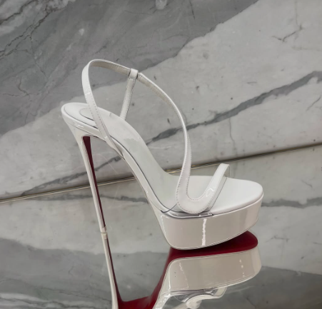 Platform Mule Heel - Metallic leren platform stiletto sandalen sexy
