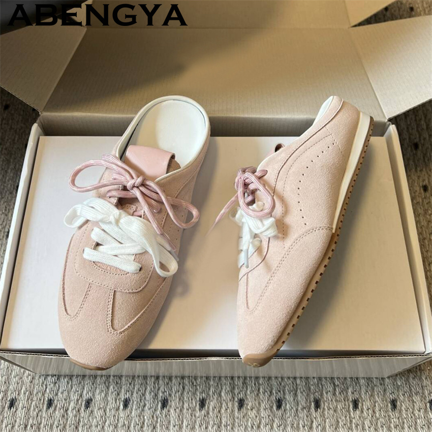 Women Shoes Running - Dames Casual Platte Slippers met Veters