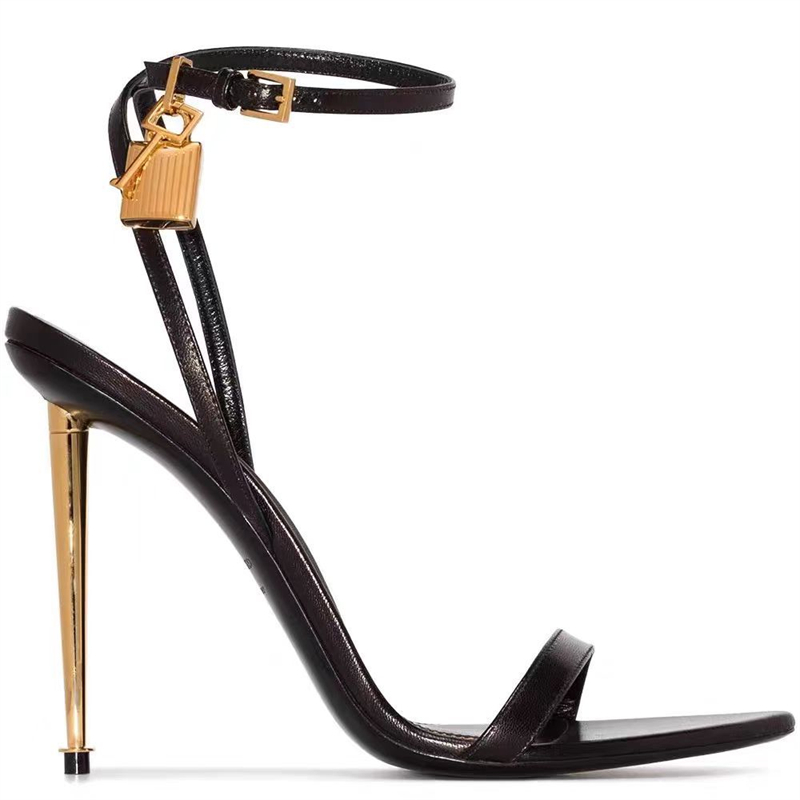 Platform Mule Heel - Gesp Effen Kleur Key Lock Decoratie
