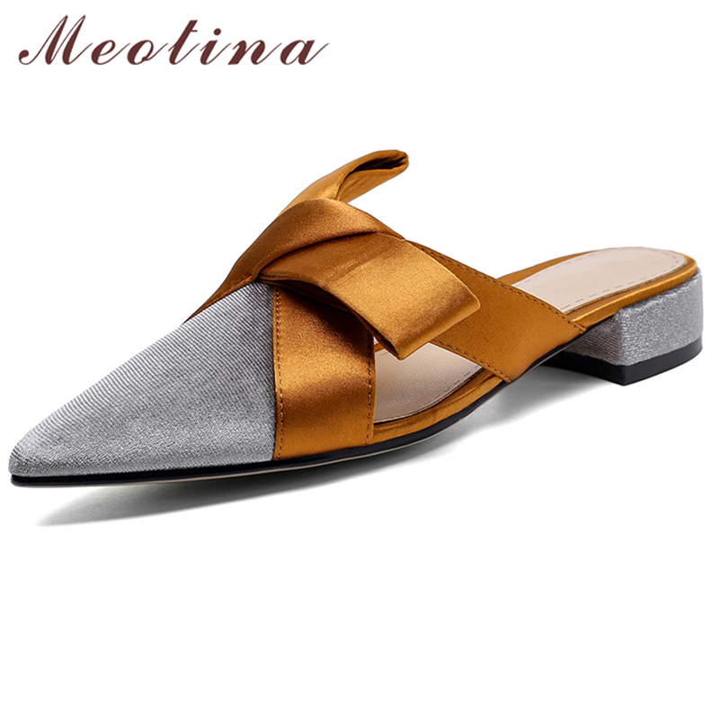 Slip On Mule Flat - Meotina Platte Sandalen Puntschoen Mules Zomer