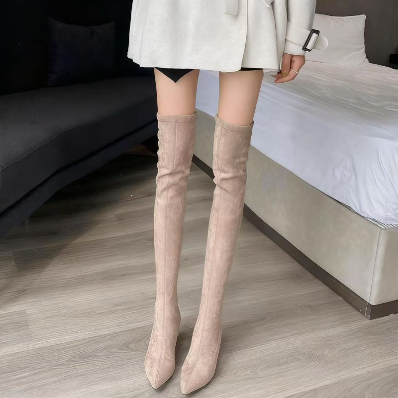 Sock Boot Women - Sexy Dameslaarzen Puntschoen Over De Knie