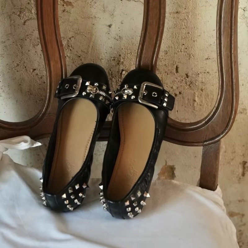 Women Shoes Size - Bolt damesschoenen met ronde kop, leren