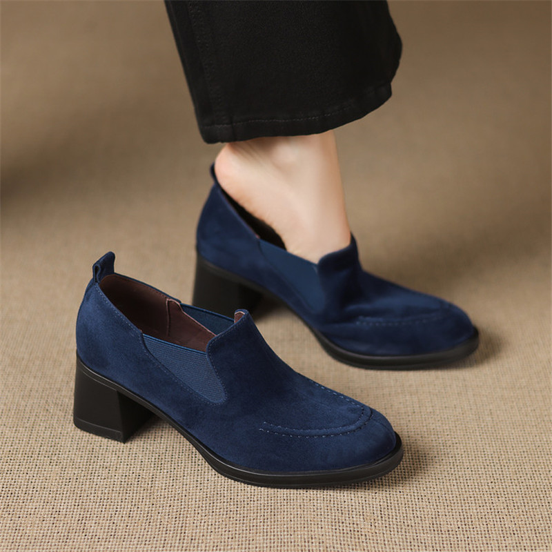 Women'S Shoes Navy Blue - Nieuwe Lente/Herfst Schapen Suède Vrouwen Schoenen