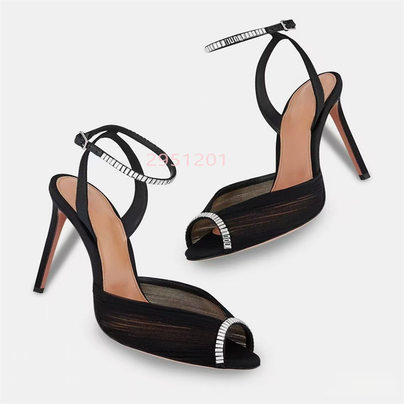 Women'S Shoes Peep Toe - Crystal V Puntschoen Dames Wit Kant