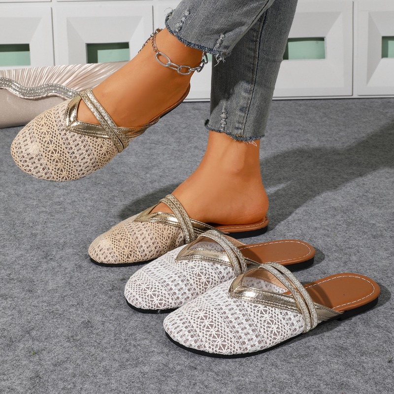 Dames zomer slippers met geslo - Slip On Mule Flat recensie en prijs