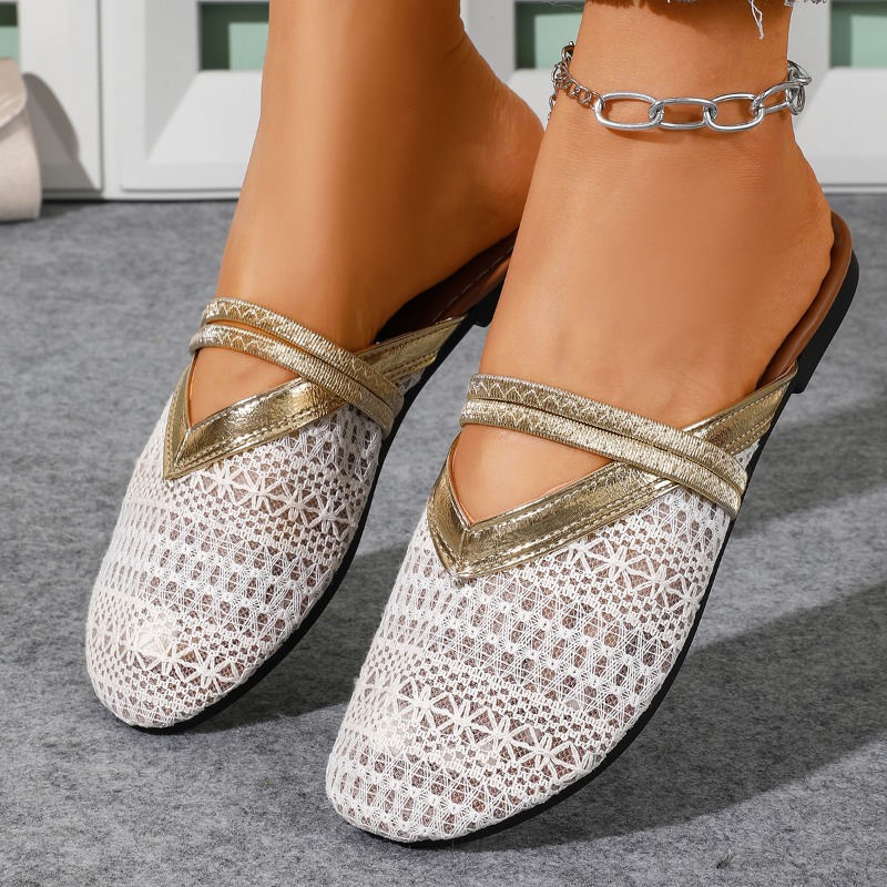 Dames zomer slippers met geslo - Slip On Mule Flat recensie en prijs