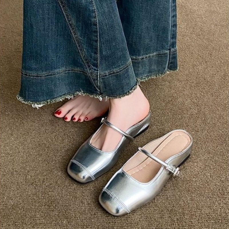 Franse-inspiratie gesloten mui - Slip On Mule Flat recensie en prijs
