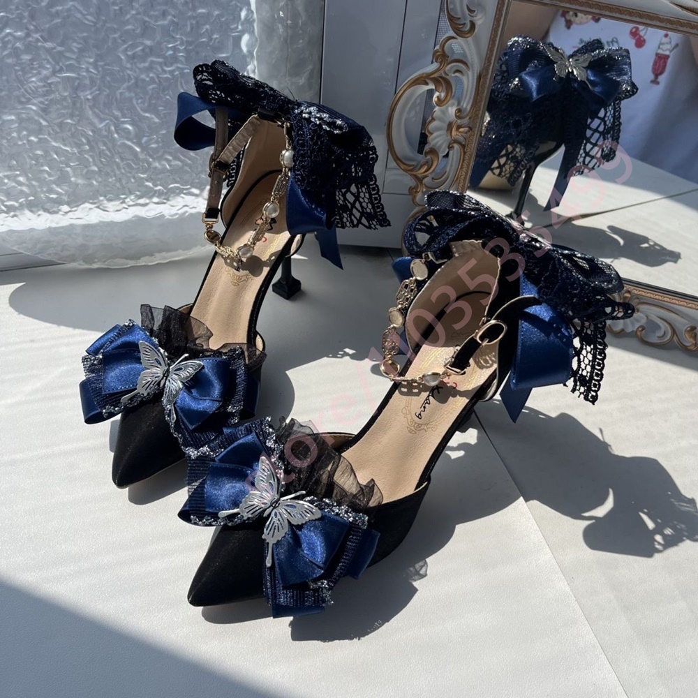 2026 Nieuwe satijnen pumps met - Women'S Shoes Navy Blue recensie en prijs