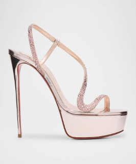 Metallic leren platform stilet - Platform Mule Heel recensie en prijs