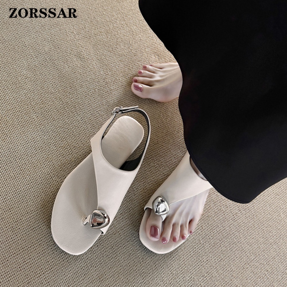 Dames sandalen van echt leer m - Thong Flat Sandal recensie en prijs