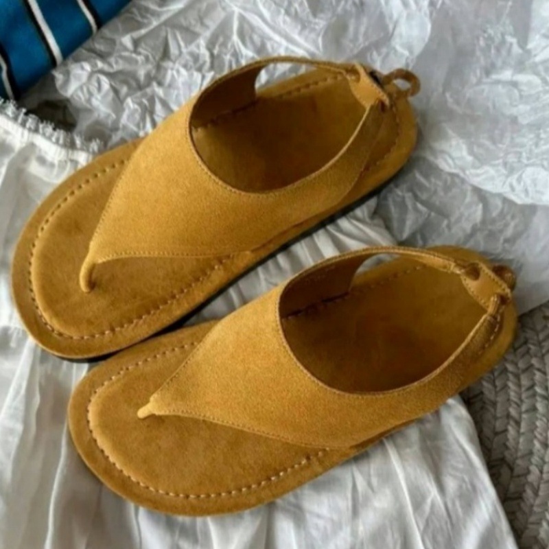 Koreaanse minimalistische suèd - Thong Flat Sandal recensie en prijs