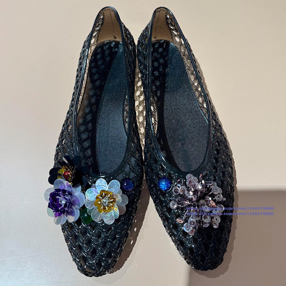 Glimmende gouden holle jelly f - Slip On Mule Flat recensie en prijs