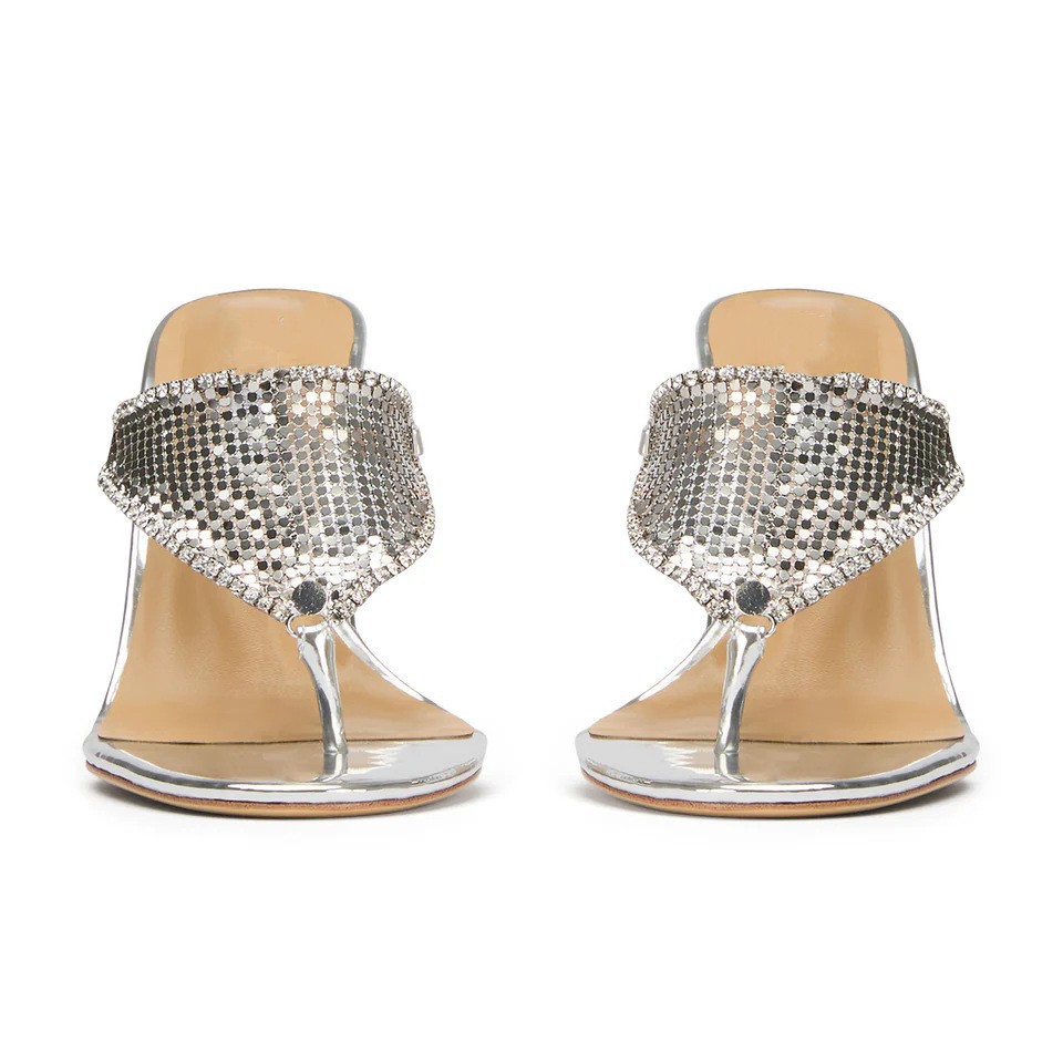 Dames Zilver Metallic Thong Mu - Thong Flat Sandal recensie en prijs
