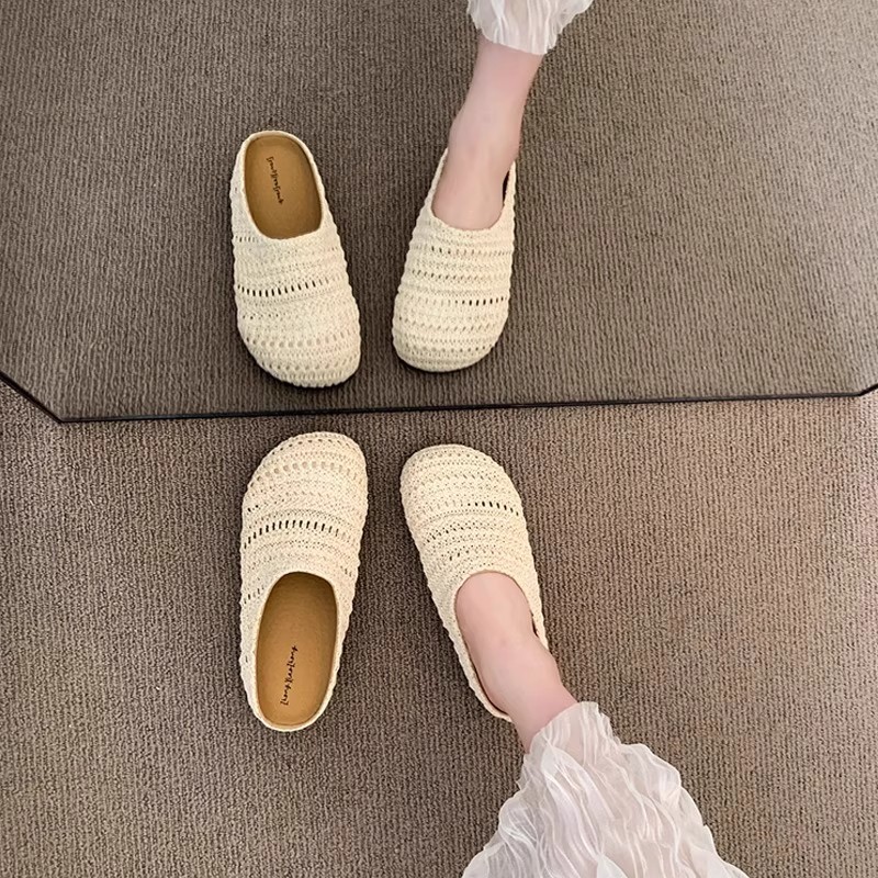 Dames Raffia Geweven Muilezelp - Slip On Mule Flat recensie en prijs