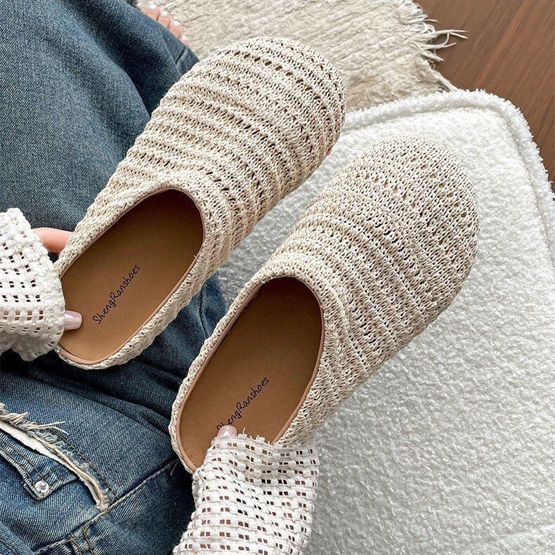 Dames Raffia Geweven Muilezelp - Slip On Mule Flat recensie en prijs