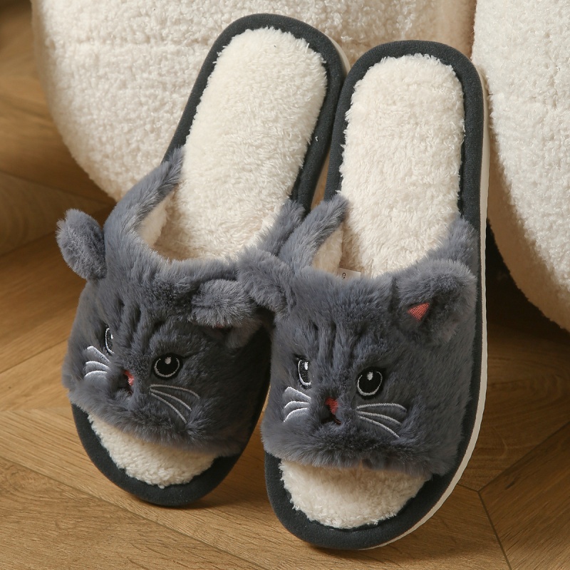Schattige kattenpluche slipper - Thong Flat Sandal recensie en prijs