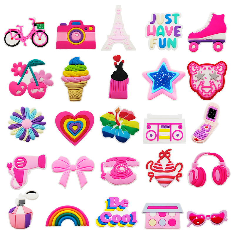 Leuke Roze Strik Fiets Regenbo - Croc Style Clog recensie en prijs