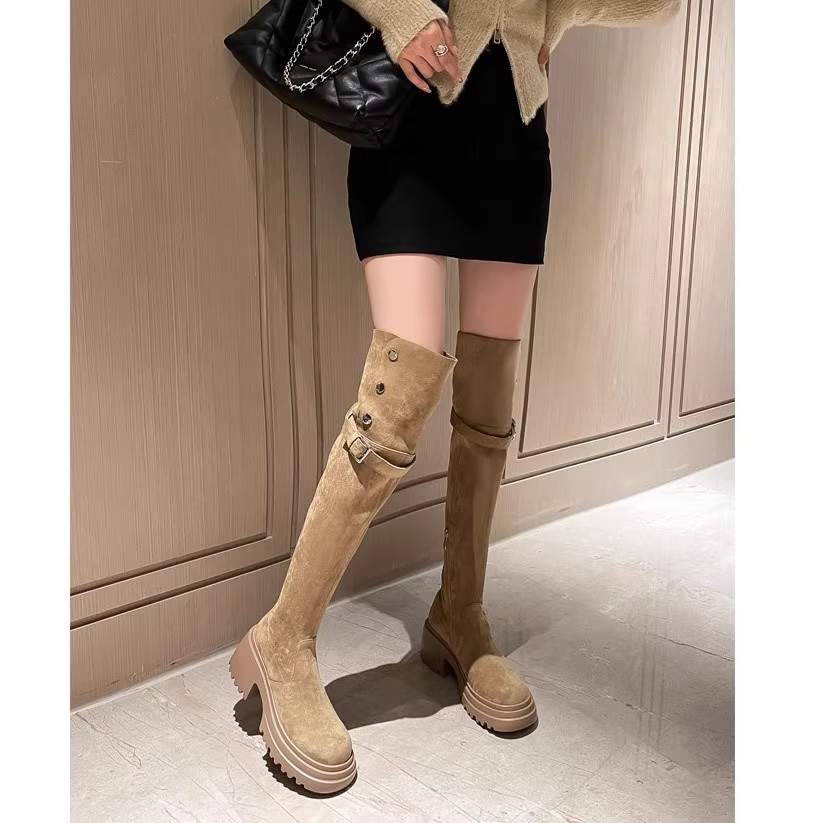 Knie-overlaarzen 2025, retro w - Sock Boot Women recensie en prijs