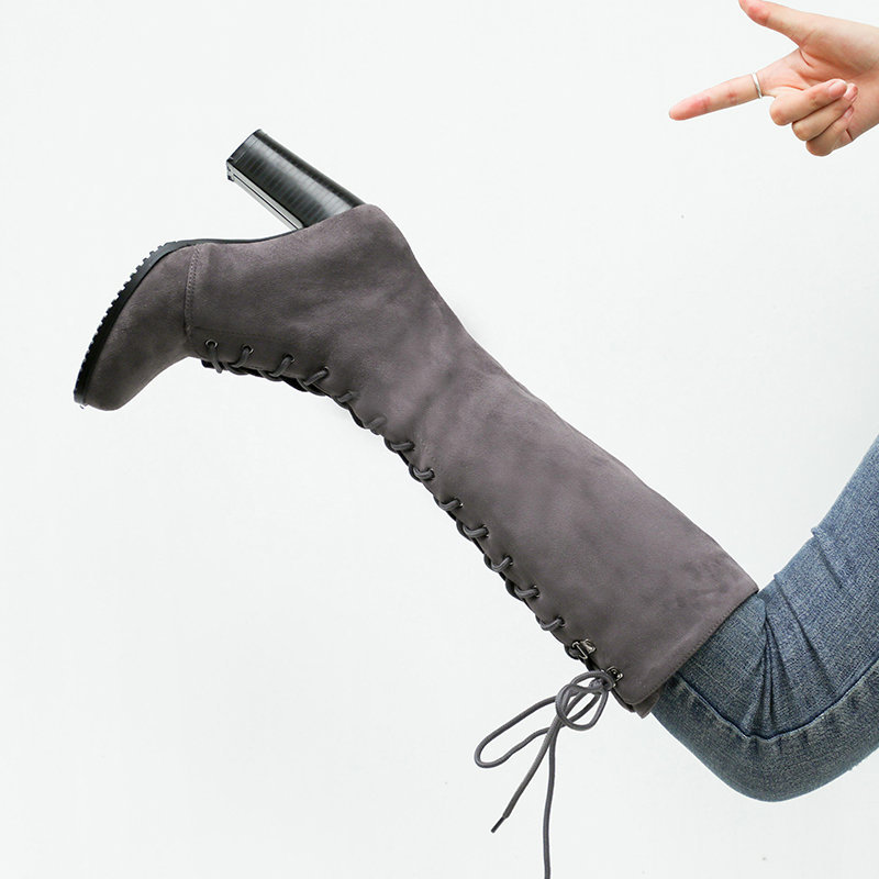 Dameslaarzen Dikke hoge hakken - Sock Boot Women recensie en prijs